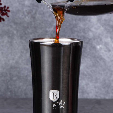  BH/6821, Taza de café 0,5L, Negra, Taza de café, Taza de café de viaje, Botella, Frasco, Vajilla, Taza