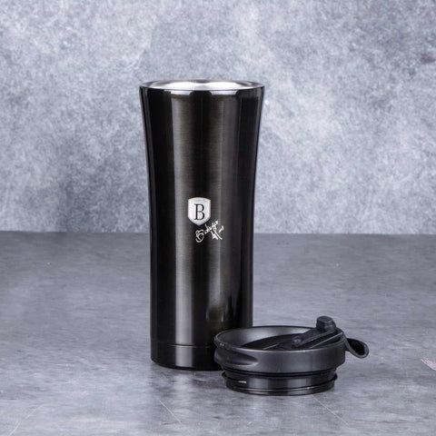  BH/6821, Taza de café 0,5L, Negra, Taza de café, Taza de café de viaje, Botella, Frasco, Vajilla, Taza