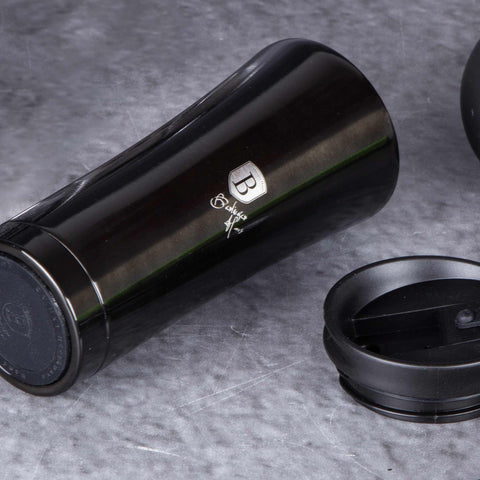  BH/6821, Taza de café 0,5L, Negra, Taza de café, Taza de café de viaje, Botella, Frasco, Vajilla, Taza