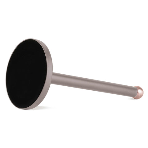 Product image of Kitchen roll holder. Part of the Taupe Collection . Features: • Material: stainless steel with matt black coating • Size: 15*34 cm • Color: matt taupe. (Studio view). Official Berlinger Haus product, boosted by Promintra sl.