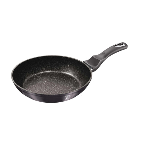 Product image of Frypan 20cm. Part of the Metallic Line Carbon Pro Edition . Features: • Material: forged aluminum • Frypan Ø20*4,5 cm 1,0L • Color: metallic dark grey REGISTERED DESIGN BY BERLINGER HAUS!. (Studio view). Official Berlinger Haus product, boosted by Promintra sl.