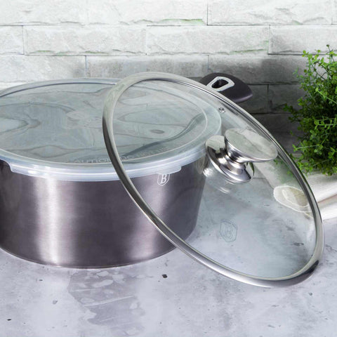  BH/6894, BH/6894N, Cacerola con tapa de 28 cm, Gris oscuro, Cacerola de 28 cm, Batería de cocina inteligente, Cacerola, Olla, Cacerola con tapa, Batería de cocina, Cocina, Ollas y cazuelas