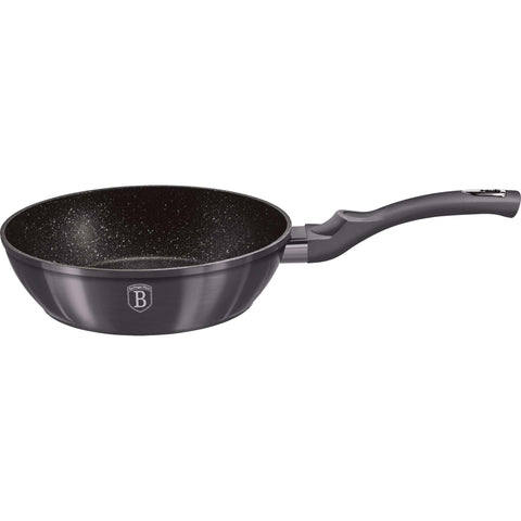 sartén, sartén honda, sartén honda con tapa, sartén, batería de cocina, cocinar, sartén honda 24 cm, gris oscuro,BH/6895