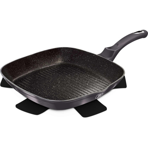 sartén, sartén para freír, sartén para parrilla, utensilios de cocina, cocinar, sartén para parrilla de 28 cm, gris oscuro,BH/6914,BH/6901