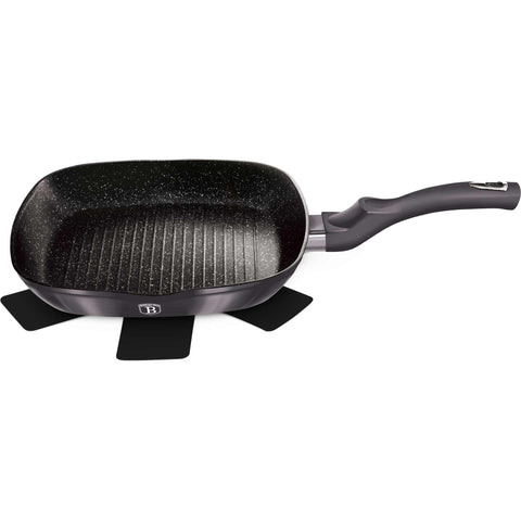 sartén, sartén para freír, sartén para parrilla, utensilios de cocina, cocinar, sartén para parrilla de 28 cm, gris oscuro,BH/6914,BH/6901