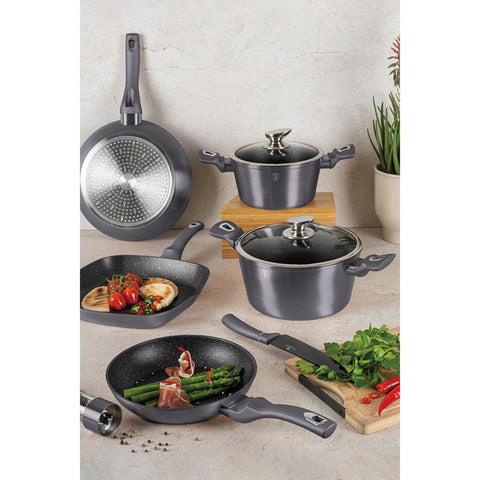  BH/6904,BH/7048,Juego de 3 sartenes,Gris oscuro,Juego de 3 sartenes b.,sartén,juego de sartenes,sartén,juego de sartenes,sartén para parrilla,utensilios de cocina,cocina,Sartenes,Juego de sartenes