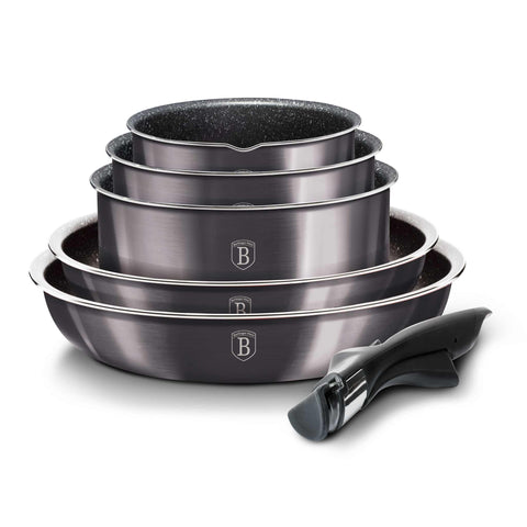  BH/6910, juego de utensilios de cocina de 12 piezas, gris oscuro, juego de utensilios de cocina de 12 piezas a., mango de clic, utensilios de cocina inteligentes, juego de utensilios de cocina, ollas y sartenes, juego de ollas y sartenes, juego, clic, cocina, utensilios de cocina, ollas y cazuelas