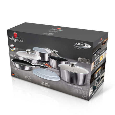  BH/6910, juego de utensilios de cocina de 12 piezas, gris oscuro, juego de utensilios de cocina de 12 piezas a., mango de clic, utensilios de cocina inteligentes, juego de utensilios de cocina, ollas y sartenes, juego de ollas y sartenes, juego, clic, cocina, utensilios de cocina, ollas y cazuelas