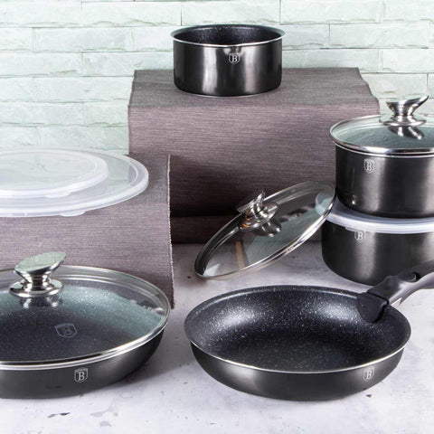  BH/6910, juego de utensilios de cocina de 12 piezas, gris oscuro, juego de utensilios de cocina de 12 piezas a., mango de clic, utensilios de cocina inteligentes, juego de utensilios de cocina, ollas y sartenes, juego de ollas y sartenes, juego, clic, cocina, utensilios de cocina, ollas y cazuelas