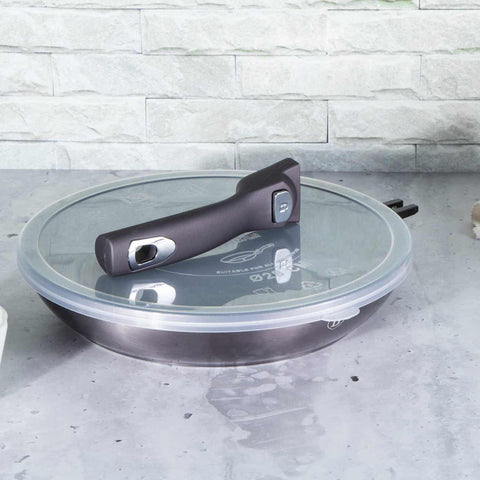  BH/6913,BH/6890,BH/6890N,BH/6890NPR, Sartén de 28 cm con mango desmontable, Gris oscuro, Sartén de 28 cm, Mango desmontable, Batería de cocina inteligente, Sartén, Batería de cocina, Cocina, Sartenes, Sartén con mango desmontable