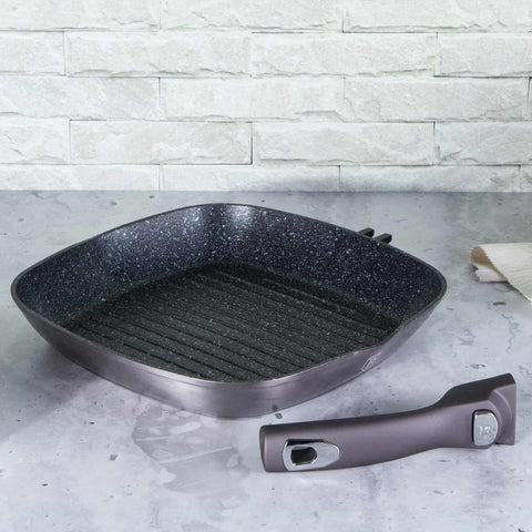  BH/6914,BH/6901,Sartén grill de 28 cm con mango desmontable,Gris oscuro,Sartén grill de 28 cm,mango desmontable,sartén,sartén,sartén grill,utensilios de cocina,cocinar,Sartenes,Sartén con mango desmontable