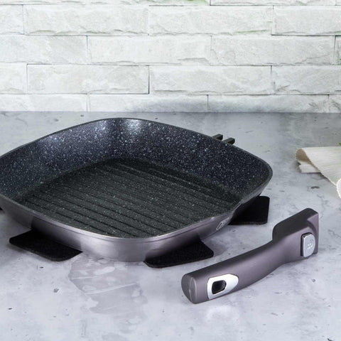  BH/6914,BH/6901,Sartén grill de 28 cm con mango desmontable,Gris oscuro,Sartén grill de 28 cm,mango desmontable,sartén,sartén,sartén grill,utensilios de cocina,cocinar,Sartenes,Sartén con mango desmontable