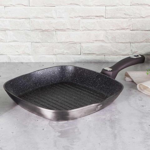  BH/6914,BH/6901,Sartén grill de 28 cm con mango desmontable,Gris oscuro,Sartén grill de 28 cm,mango desmontable,sartén,sartén,sartén grill,utensilios de cocina,cocinar,Sartenes,Sartén con mango desmontable