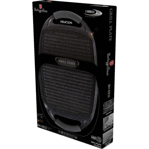 BH/6922, Plancha de parrilla 47cm, Gris oscuro, plancha de parrilla, parrilla, mango de silicona, Sartenes, Sartén de parrilla