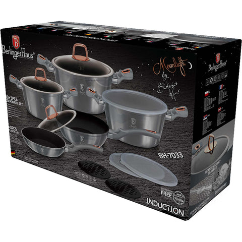 BH/7033, juego de utensilios de cocina de 13 piezas, gris, juego de utensilios de cocina de 13 piezas b., utensilios de cocina inteligentes, juego de utensilios de cocina, ollas y sartenes, juego de ollas y sartenes, juego, cocina, utensilios de cocina, ollas y cazuelas