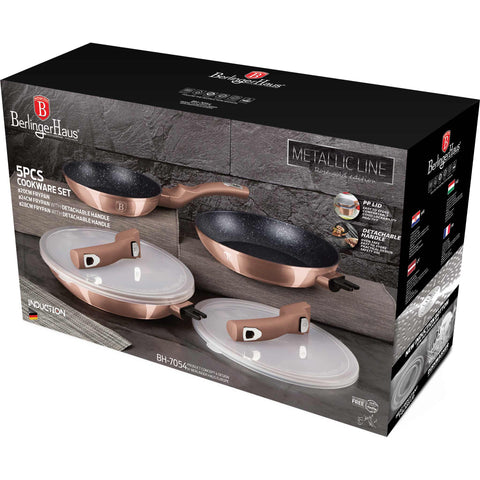  BH/7054,BH/1278NF,Juego de 5 sartenes con mango desmontable,Oro rosa,Juego de 5 sartenes a.,Mango desmontable,Utensilios de cocina inteligentes,Sartén,Juego de sartenes,Sartén,Juego de sartenes,Utensilios de cocina,Cocinar,Sartenes,Juego de sartenes