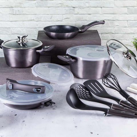  BH/7059,BH/6917,Juego de utensilios de cocina de 13 piezas con mango desmontable,Gris oscuro,Juego de utensilios de cocina de 13 piezas a.,Mango desmontable,Utensilios de cocina inteligentes,Juego de utensilios de cocina,Ollas,Juego de ollas,Ollas y sartenes,Juego de ollas y sartenes,Juego,Herramientas de cocina,Cocina,Utensilios de cocina,Ollas y cazuelas