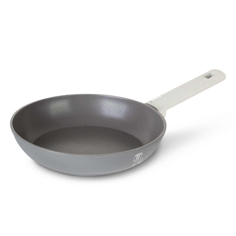 Product image of Frypan 28cm. Part of the Aspen Collection . Features: • Material: forged aluminum with grey titan non-stick coating • Frypan Ø28*5,2 cm 2,4L • Color: matt grey REGISTERED DESIGN BY BERLINGER HAUS!. (Studio view). Official Berlinger Haus product, boosted by Promintra sl.