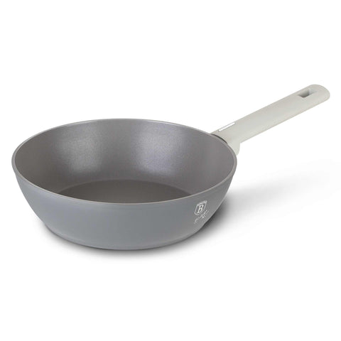 sartén, sartén honda, sartén honda con tapa, sartén, batería de cocina, cocinar, sartén honda 24 cm, gris mate, NUEVO,BH/7069