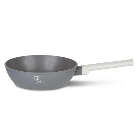 sartén, sartén honda, sartén honda con tapa, sartén, batería de cocina, cocinar, sartén honda 24 cm, gris mate, NUEVO,BH/7069