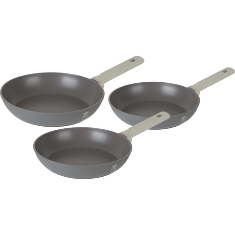  BH/7075, juego de 3 sartenes, gris mate, juego de 3 sartenes a., sartén, juego de sartenes, sartén, juego de sartenes, utensilios de cocina, cocina, sartenes, juego de sartenes