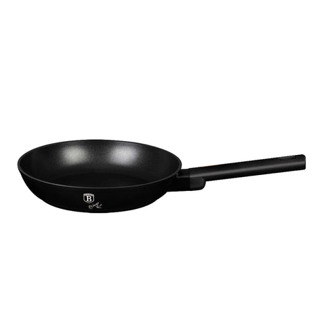 Product image of Frypan 20cm. Part of the Monaco Collection . Features: • Material: forged aluminum with black titan non-stick coating • Frypan Ø20*4,5 cm 1,0L • Color: black- rose gold REGISTERED DESIGN BY BERLINGER HAUS!. (Studio view). Official Berlinger Haus product, boosted by Promintra sl.