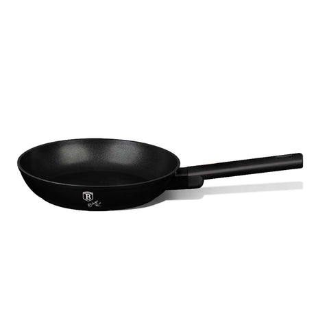 Product image of Frypan 20cm. Part of the Monaco Collection . Features: • Material: forged aluminum with black titan non-stick coating • Frypan Ø20*4,5 cm 1,0L • Color: black- rose gold REGISTERED DESIGN BY BERLINGER HAUS!. (Studio view). Official Berlinger Haus product, boosted by Promintra sl.