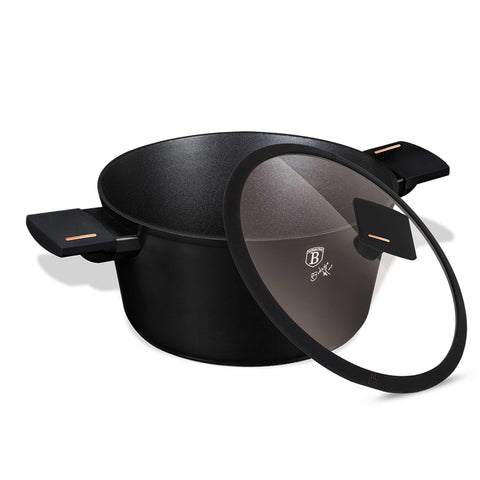 BH/7086, BH/7086N, BH/7086NN, Cacerola con tapa de 20 cm, Negro, Oro rosa, Cacerola de 20 cm, Cacerola, Olla, Cacerola con tapa, Batería de cocina, Cocina, Ollas y cazuelas