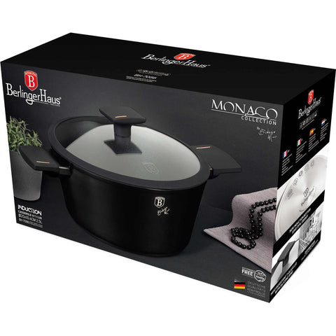 Cacerola, olla, cacerola con tapa, batería de cocina, cocinar,cacerola de 20 cm,negro mate,NUEVO,BH/7086N ,BH/7086NN,BH/7086