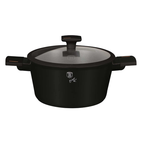 Cacerola, olla, cacerola con tapa, batería de cocina, cocinar,cacerola de 20 cm,negro mate,NUEVO,BH/7086N ,BH/7086NN,BH/7086