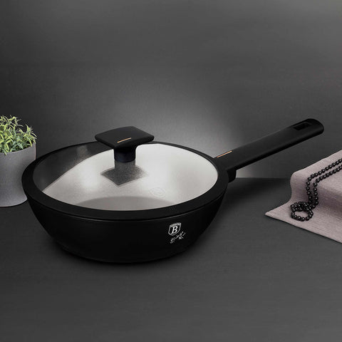  BH/7089,BH/7089N,Sartén honda con tapa 24cm,Negro,Oro rosa,Sartén honda 24 cm,Sartén,Sartén honda,Sartén honda con tapa,Sartén,Utensilios de cocina,Cocinar,Sartenes