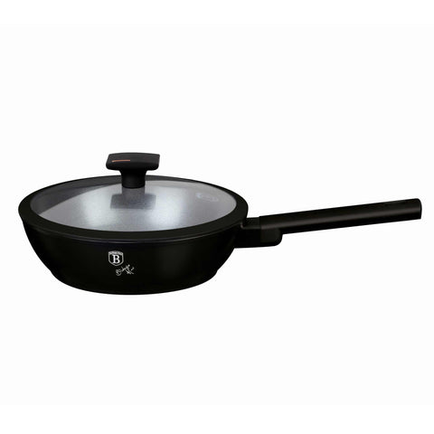  BH/7089N, RENEW, BH/7089, Sartén honda con tapa 24cm, negro mate, sartén honda 24 cm, sartén, sartén honda, sartén honda con tapa, sartén, batería de cocina, cocinar