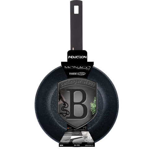 wok, utensilios de cocina, cocinar,,wok 28 cm, negro mate, NUEVO, BH/7091N, BH/7091