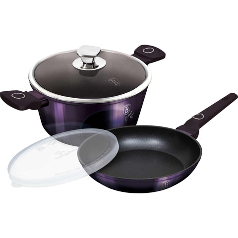BH/7102, juego de utensilios de cocina de 4 piezas, morado, juego de utensilios de cocina de 4 piezas, utensilios de cocina inteligentes, juego de utensilios de cocina, ollas y sartenes, juego de ollas y sartenes, juego, cocina, utensilios de cocina, ollas y cazuelas