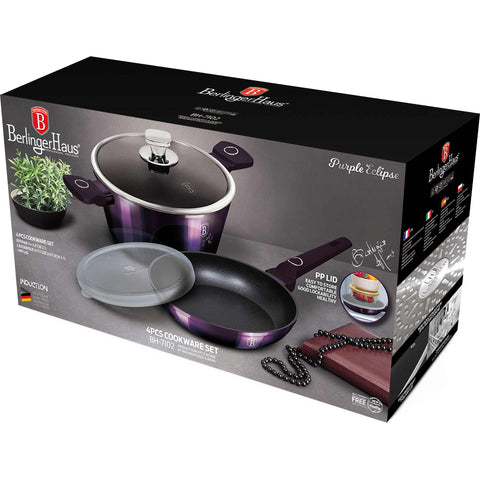 BH/7102, juego de utensilios de cocina de 4 piezas, morado, juego de utensilios de cocina de 4 piezas, utensilios de cocina inteligentes, juego de utensilios de cocina, ollas y sartenes, juego de ollas y sartenes, juego, cocina, utensilios de cocina, ollas y cazuelas