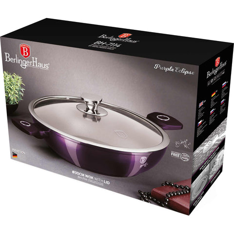  BH/7114, Wok con tapa 30cm, Morado, Wok 30 cm con tapa, Wok, Wok con tapa, Batería de cocina, Cocina, Sartenes