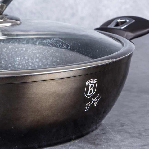  BH/7115, Wok con tapa 30cm, Negro, Wok 30 cm con tapa, Wok, Wok con tapa, Batería de cocina, Cocina, Sartenes