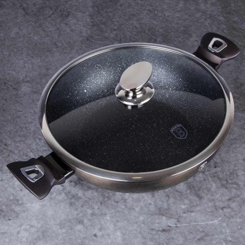  BH/7115, Wok con tapa 30cm, Negro, Wok 30 cm con tapa, Wok, Wok con tapa, Batería de cocina, Cocina, Sartenes