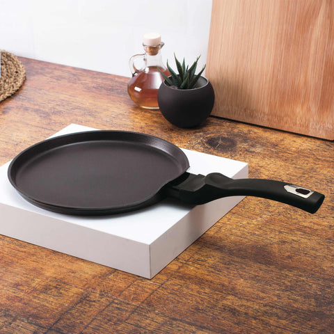 Sartén para panqueques, utensilios de cocina, cocinar,Sartén para panqueques de 28 cm, negro/oro rosa,BH/6181,BH/7137