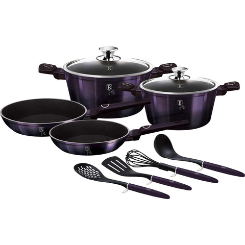 BH/7140, Juego de utensilios de cocina de 10 piezas, Morado, Juego de utensilios de cocina de 10 piezas b., juego de utensilios de cocina, ollas, juego de ollas, ollas y sartenes, juego de ollas y sartenes, juego, utensilios de cocina, cocina, utensilios de cocina, Ollas y cacerolas