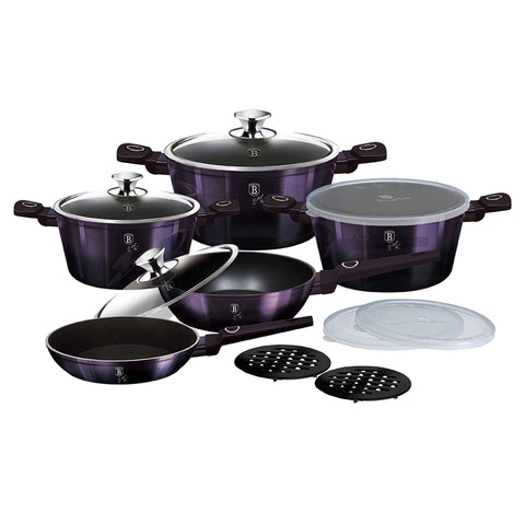 BH/7143, juego de utensilios de cocina de 13 piezas, morado, juego de utensilios de cocina de 13 piezas b., utensilios de cocina inteligentes, juego de utensilios de cocina, ollas y sartenes, juego de ollas y sartenes, juego, cocina, utensilios de cocina, ollas y cazuelas