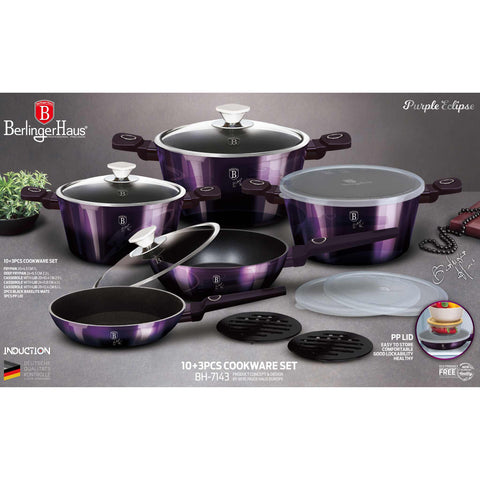 BH/7143, juego de utensilios de cocina de 13 piezas, morado, juego de utensilios de cocina de 13 piezas b., utensilios de cocina inteligentes, juego de utensilios de cocina, ollas y sartenes, juego de ollas y sartenes, juego, cocina, utensilios de cocina, ollas y cazuelas