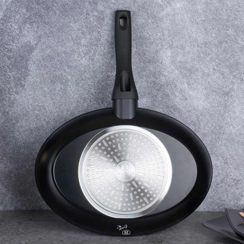  BH/7149, Sartén para pescado 35x25cm, Negro, Oro rosa, Sartén para pescado, Sartén para parrilla, Sartén, Sartén