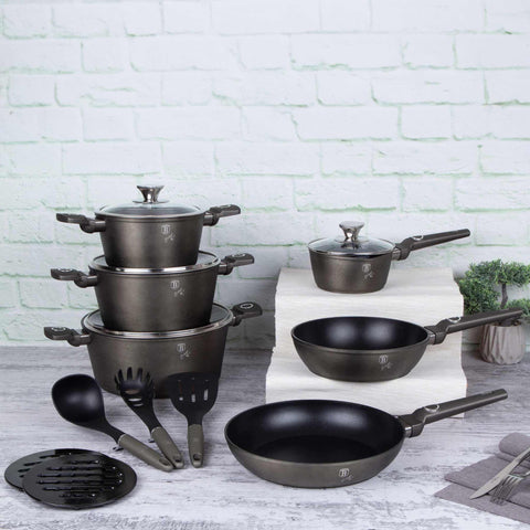  BH/7167, juego de utensilios de cocina de 15 piezas, champán, juego de utensilios de cocina de 15 piezas, juego de utensilios de cocina, ollas, juego de ollas, ollas y sartenes, juego de ollas y sartenes, juego, herramientas de cocina, cocina, utensilios de cocina, ollas y cazuelas