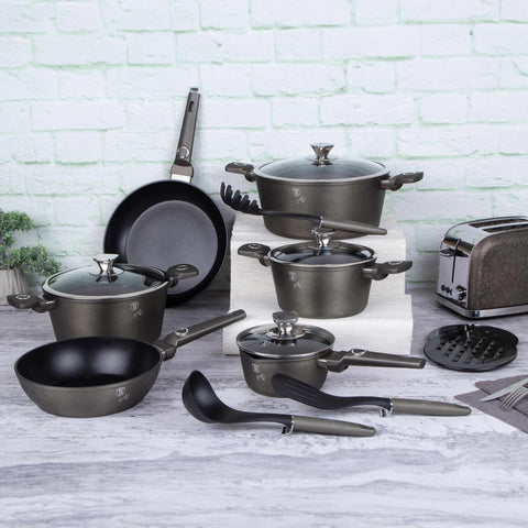  BH/7167, juego de utensilios de cocina de 15 piezas, champán, juego de utensilios de cocina de 15 piezas, juego de utensilios de cocina, ollas, juego de ollas, ollas y sartenes, juego de ollas y sartenes, juego, herramientas de cocina, cocina, utensilios de cocina, ollas y cazuelas