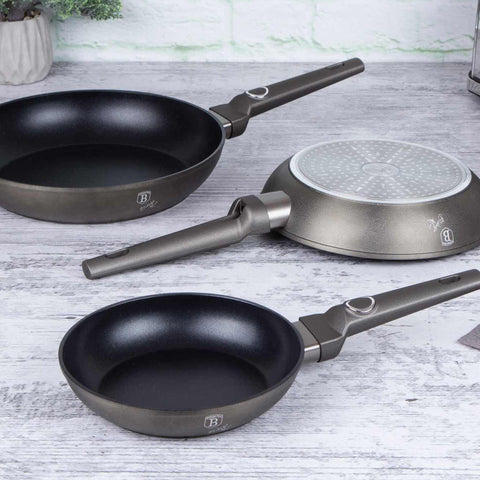  BH/7168, juego de 3 sartenes, champán, juego de 3 sartenes a., sartén, juego de sartenes, sartén, juego de sartenes, utensilios de cocina, cocina, sartenes, juego de sartenes