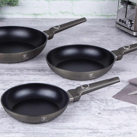  BH/7168, juego de 3 sartenes, champán, juego de 3 sartenes a., sartén, juego de sartenes, sartén, juego de sartenes, utensilios de cocina, cocina, sartenes, juego de sartenes