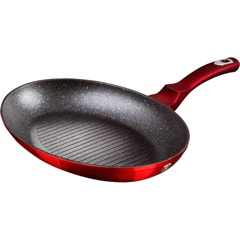 sartén para pescado, sartén para parrilla, sartén para freír, sartén para pescado, burdeos/rojo,BH/7169