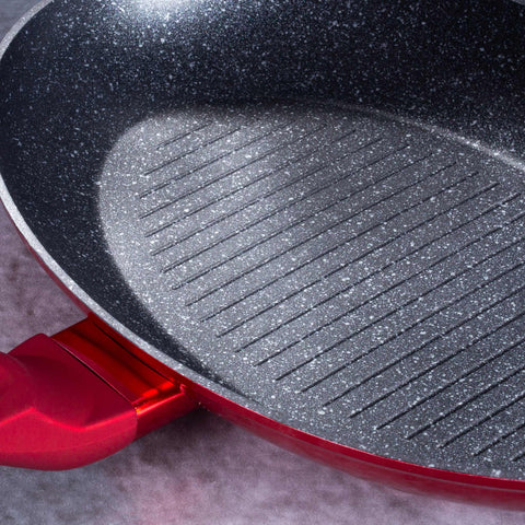  BH/7169, Sartén para pescado 35x25cm, Burdeos, Rojo, Sartén para pescado, Sartén para parrilla, Sartén, Sartenes