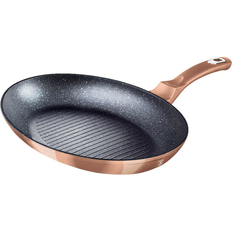 sartén para pescado, sartén para parrilla, sartén para freír, sartén para pescado, oro rosa,BH/7170